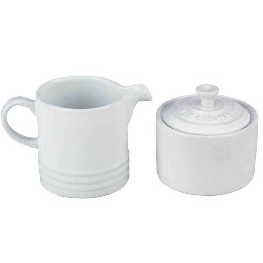 Best Choice Le Creuset Cream And Sugar Set In White Hot