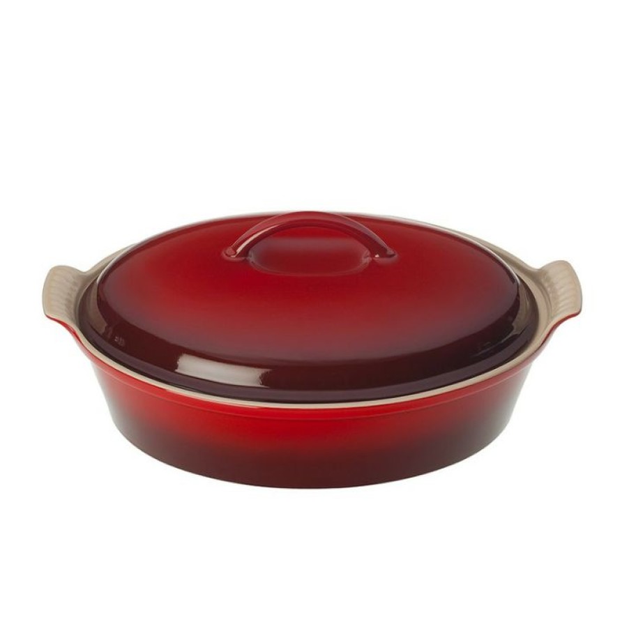 New Threads Le Creuset Heritage Oval Casserole In Cerise Best