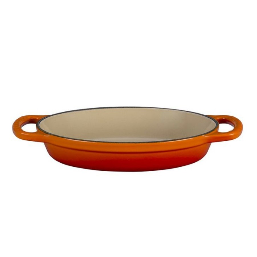 Typical Style Le Creuset Signature Cast Iron Oval Baker In Flame Best