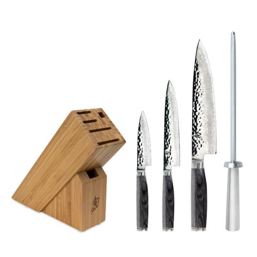 Limited Edition Shun Premier Grey 5-Piece Starter Block Set Wholesale