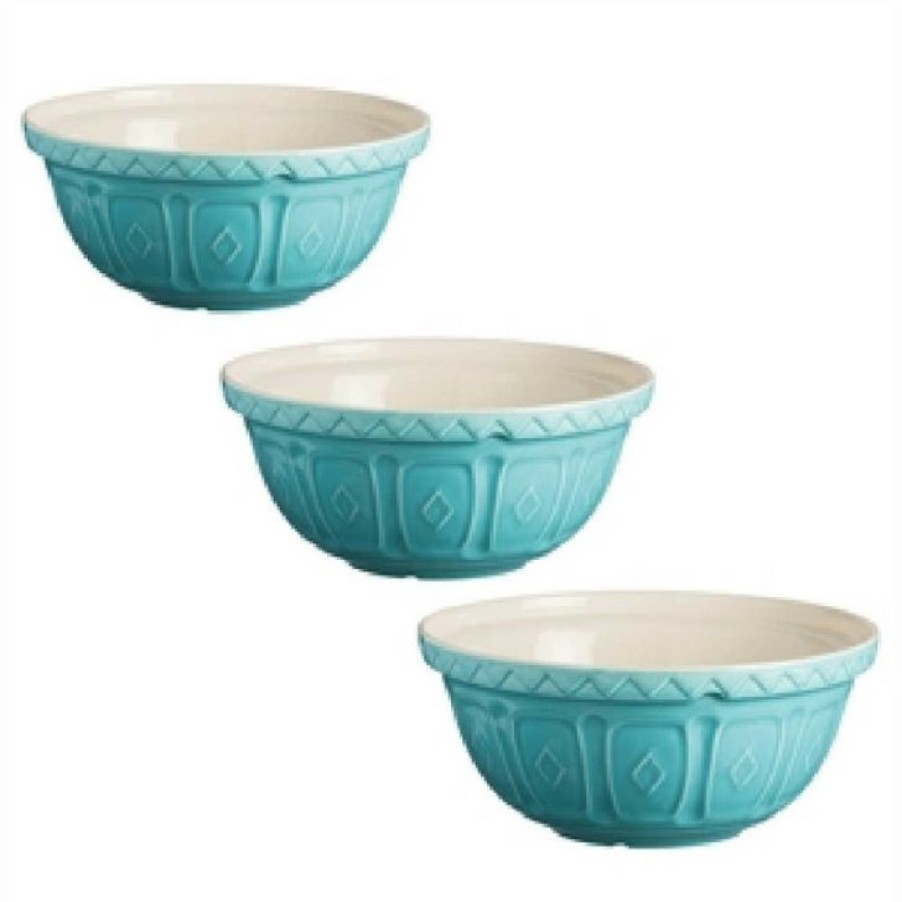 Excellent Mason Cash Color Mix Turquoise Mixing Bowl Clearance