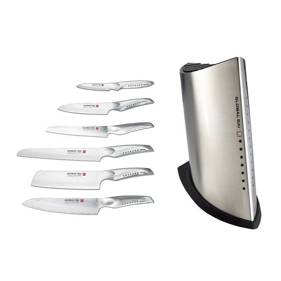 Quality Guarantee Global Sai 7-Piece Knife Block Set Clearance