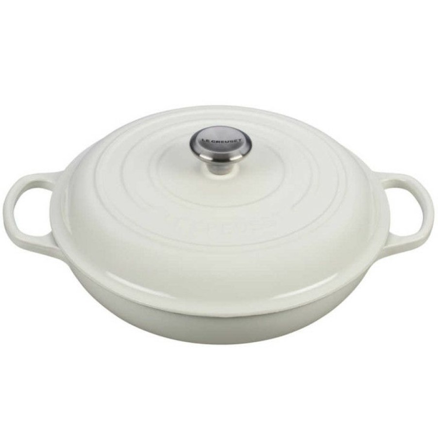 Special Offers Le Creuset Cast Iron Braiser In White Wholesale