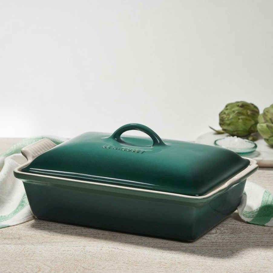 Best Quality Le Creuset Heritage Rectangular Casserole In Artichaut Wholesale