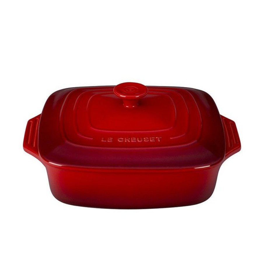 Limited Edition Le Creuset Square Casserole In Cerise Hot