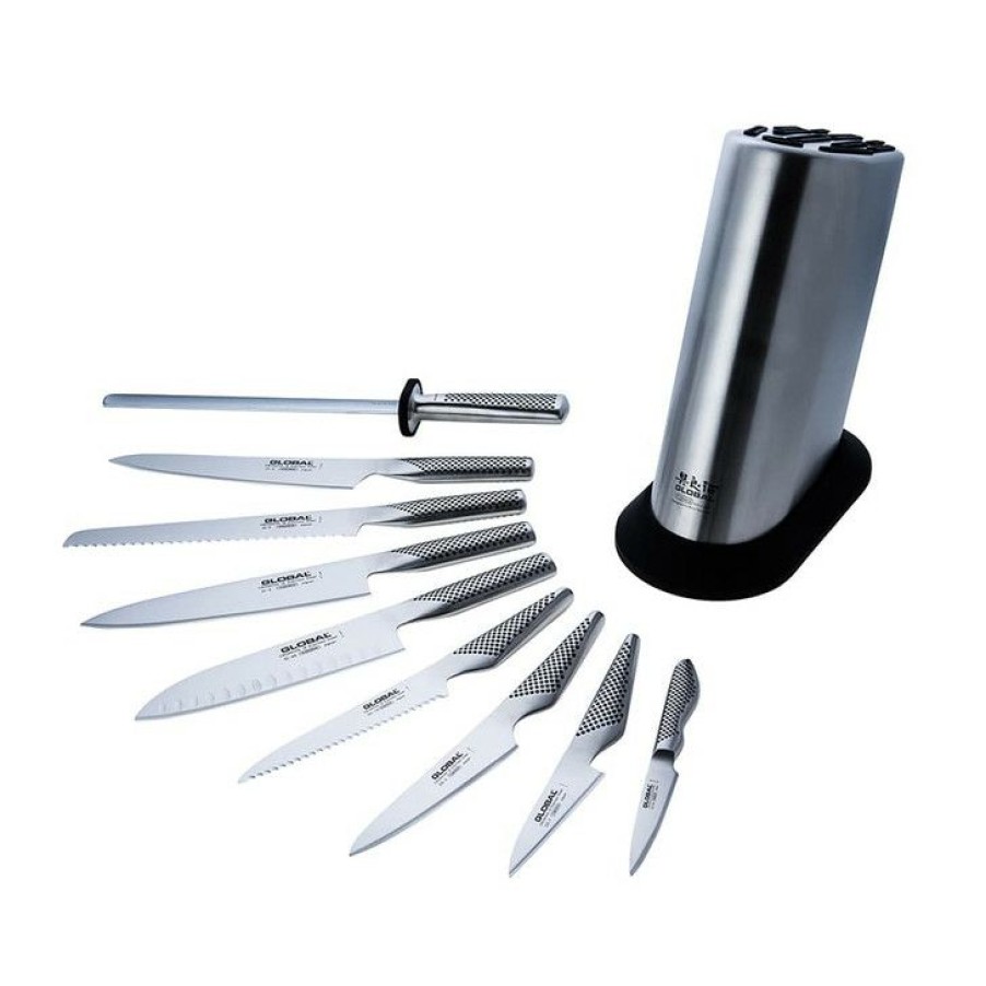 Cheaper Global Classic 10-Piece Knife Block Set Online