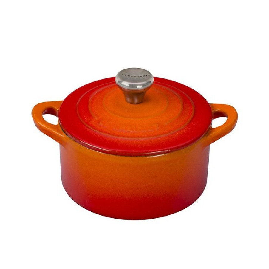 Limited Edition Le Creuset Cast Iron Mini Cocotte In Flame Wholesale