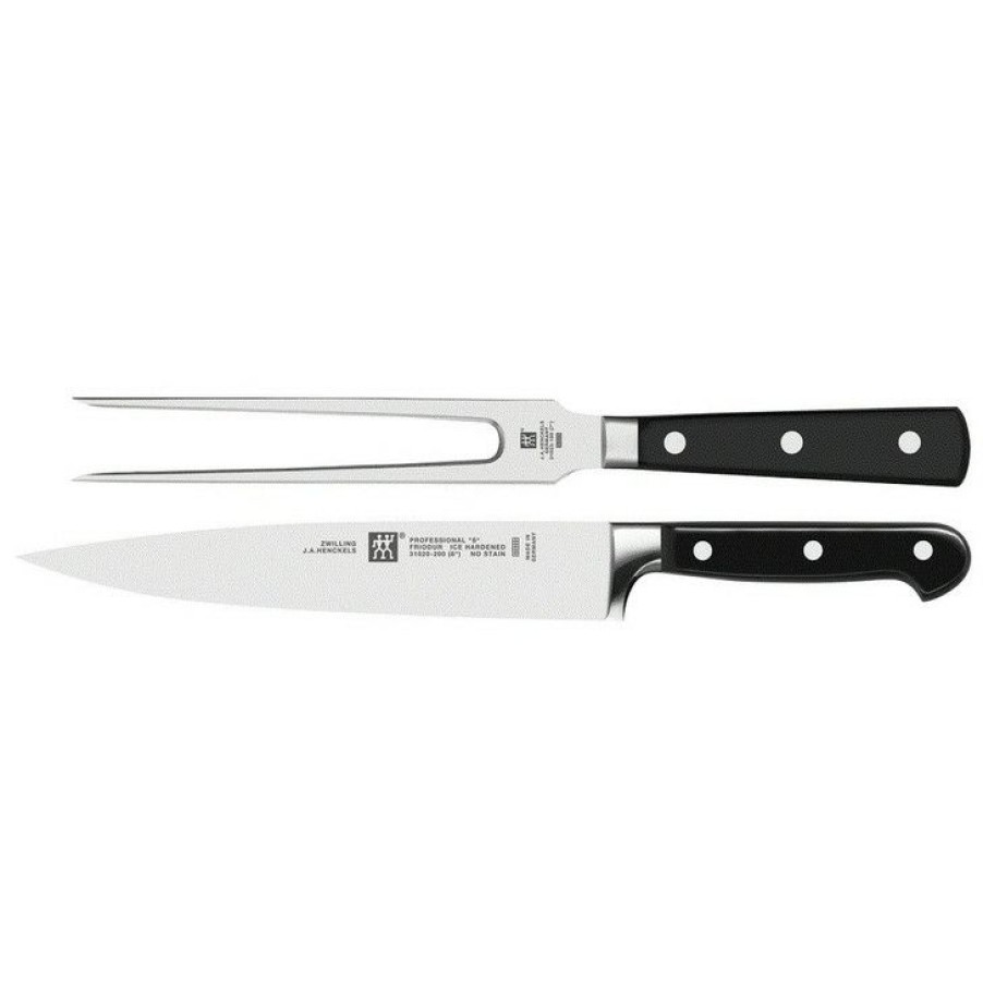 Best Quality Zwilling J.A. Henckels Professional S 2-Piece Carving Knife And Fork Set Best