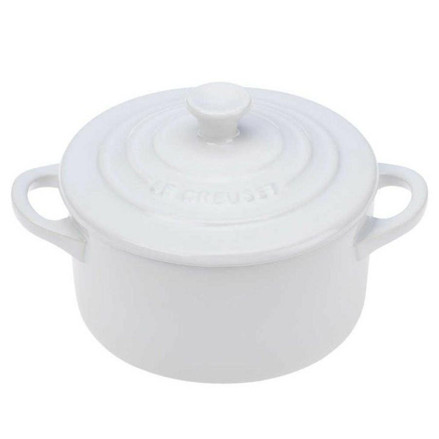 Quick Delivery Le Creuset 8-Ounce Mini Cocotte In White New